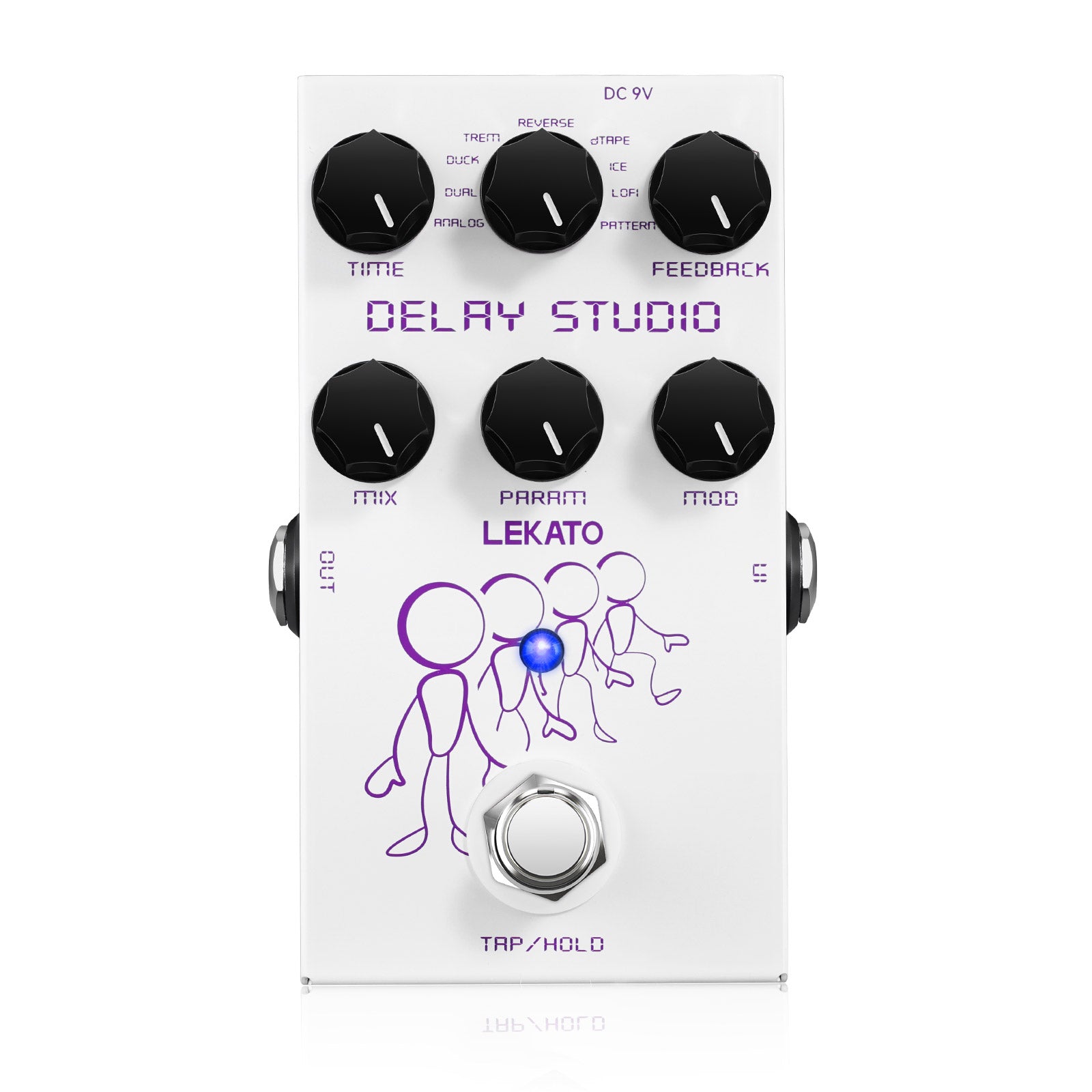 LEKATO EP-04 DELAY STUDIO Reverse Delay Guitar Effect Pedal