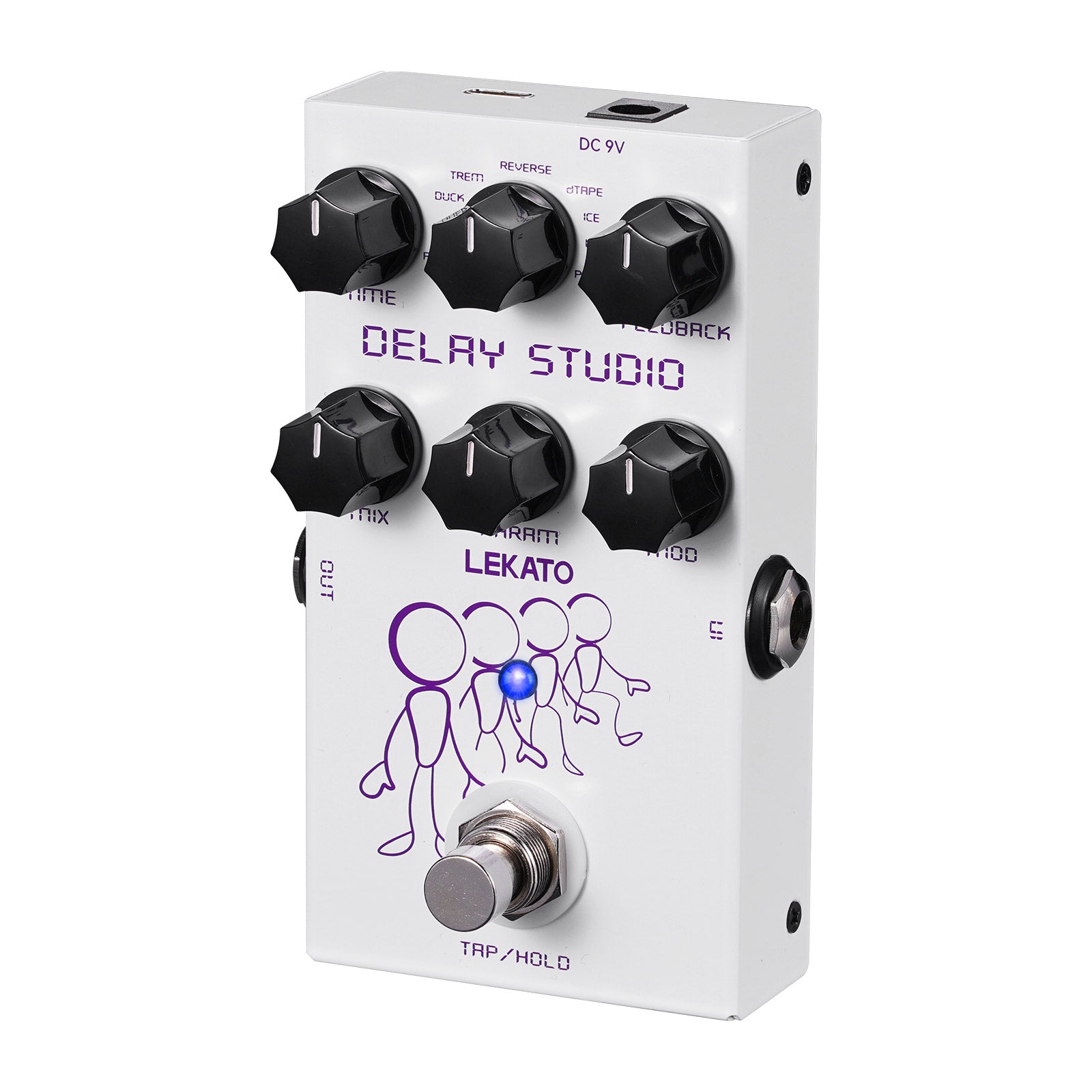 LEKATO EP-04 DELAY STUDIO Reverse Delay Guitar Effect Pedal