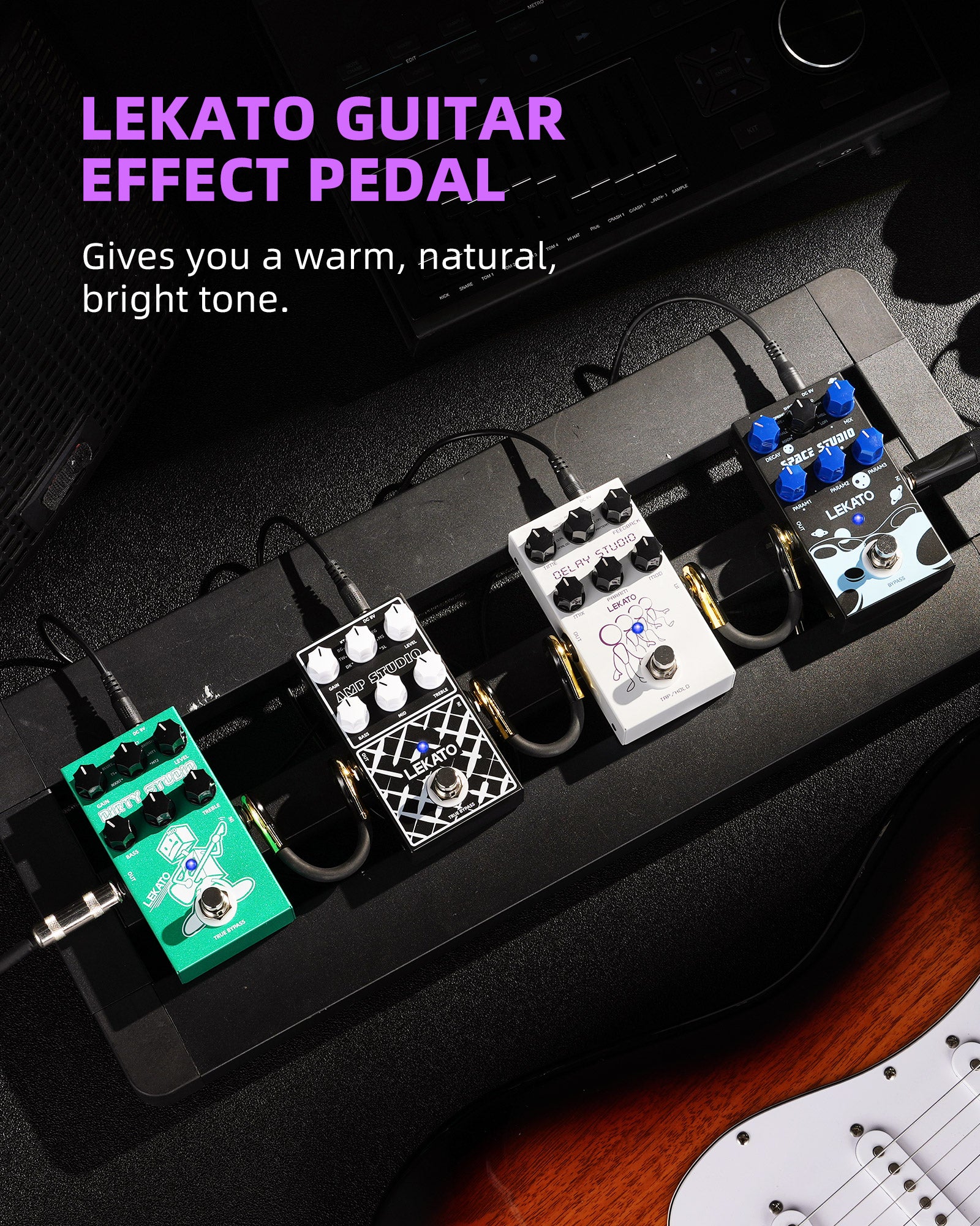 LEKATO EP-04 DELAY STUDIO Reverse Delay Guitar Effect Pedal