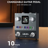 LEKATO ME-01 Multi Effects Processor Guitar Pedal w/6 Effects Modules 80 Presets 20 IRs