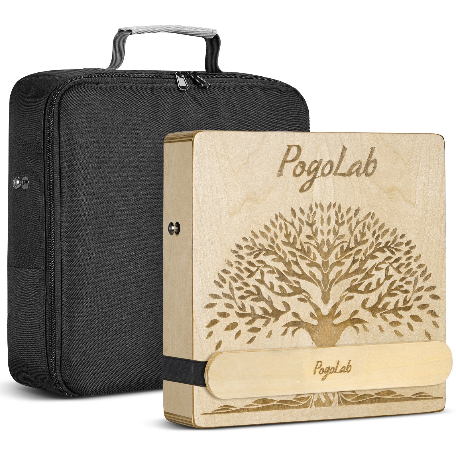 POGOLAB Portable Cajon Drum Multi-Tone Travel Drum Box