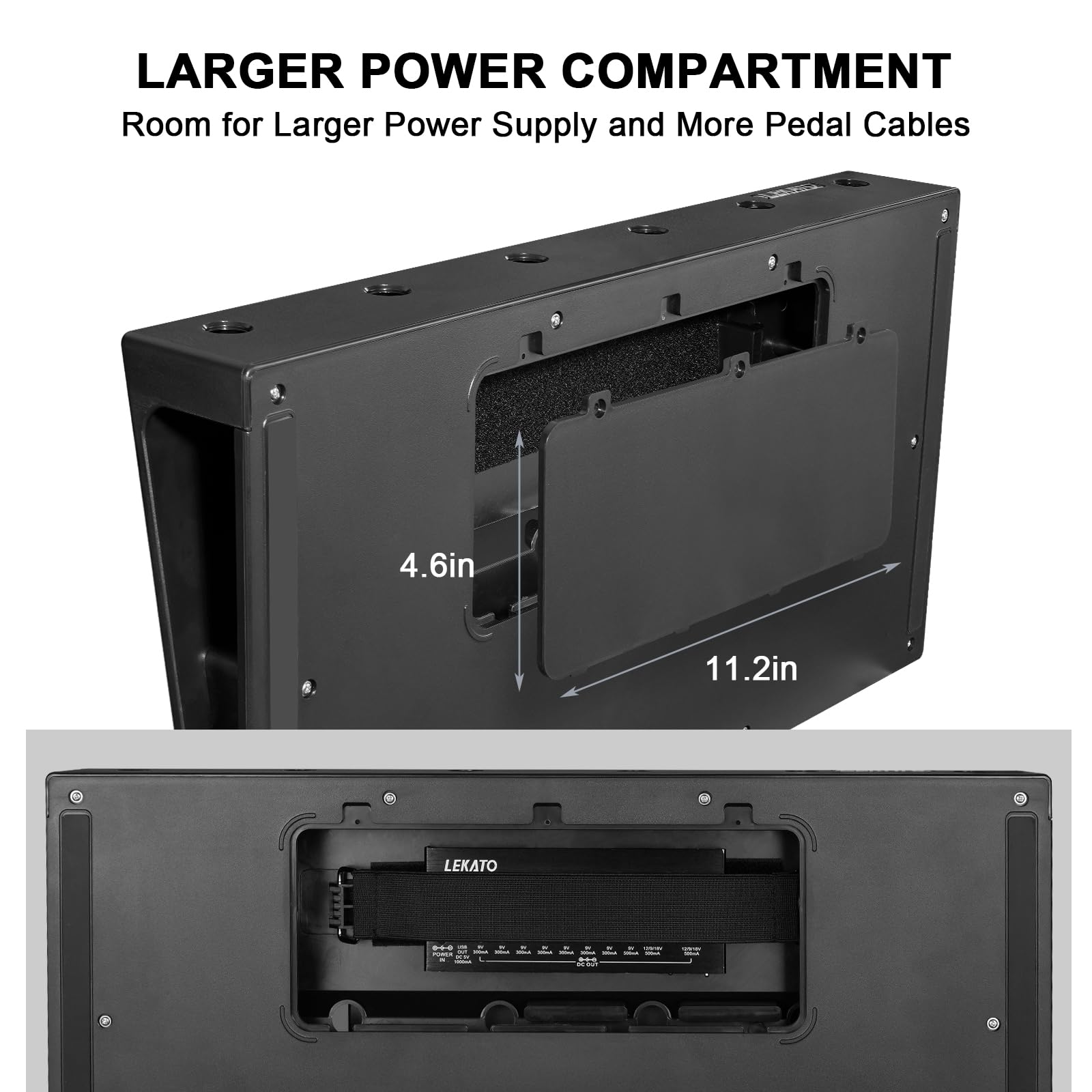 LEKATO RPB-1BK Tragetasche für Gitarrenpedalboards 