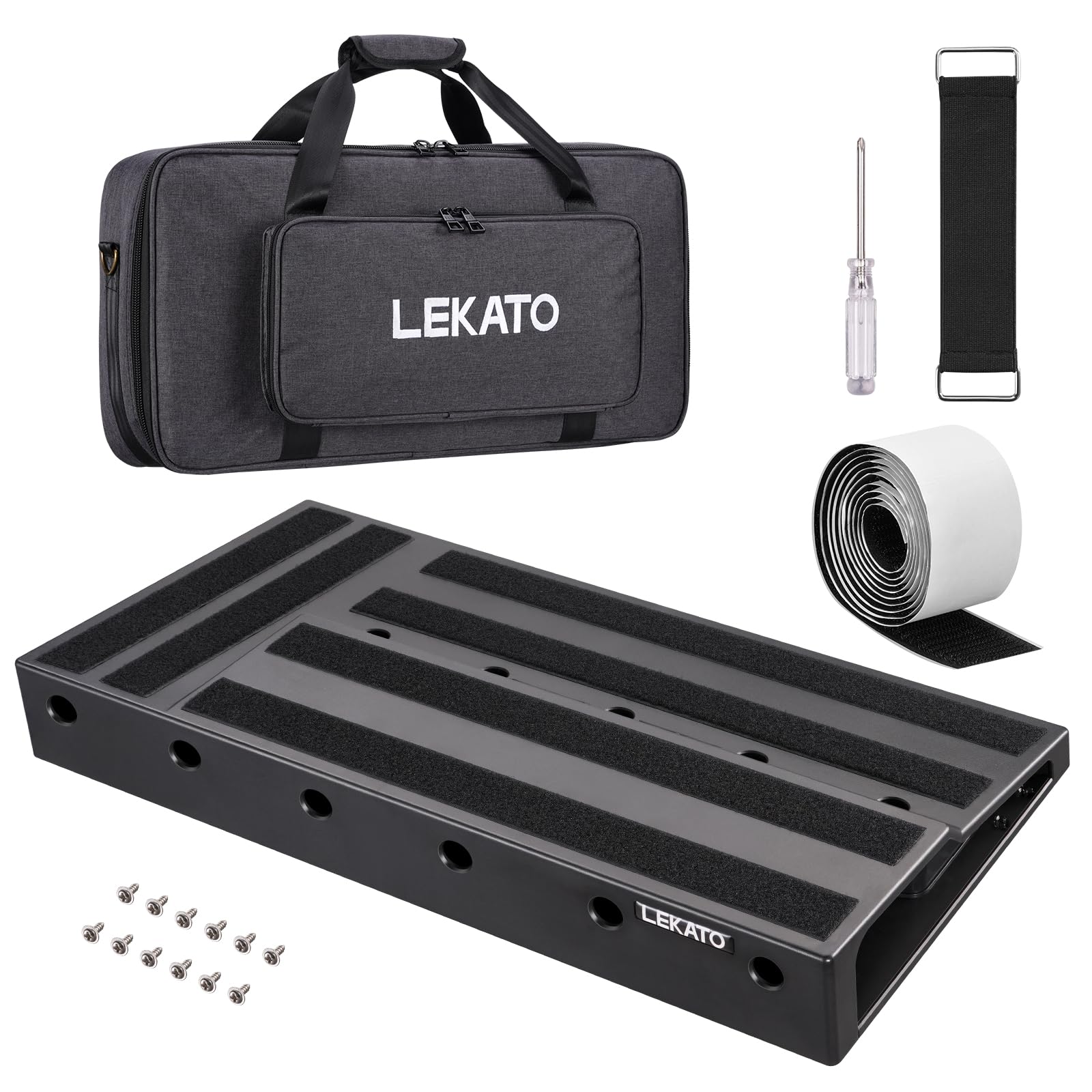 LEKATO RPB-1BK Tragetasche für Gitarrenpedalboards 