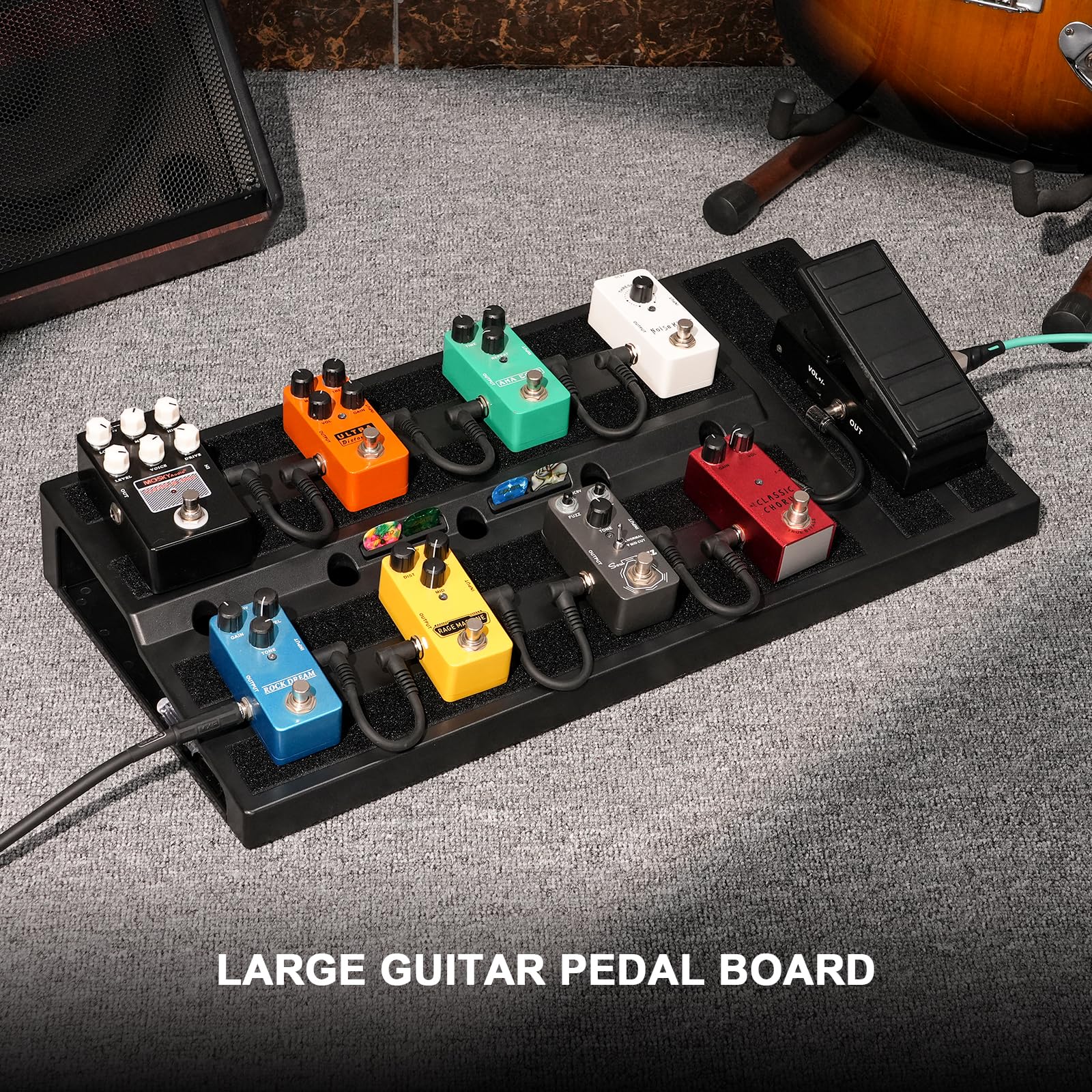LEKATO RPB-1BK Tragetasche für Gitarrenpedalboards 