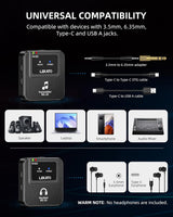 LEKATO MS-20 In Ear Monitor 2.4G Stereo Wireless System
