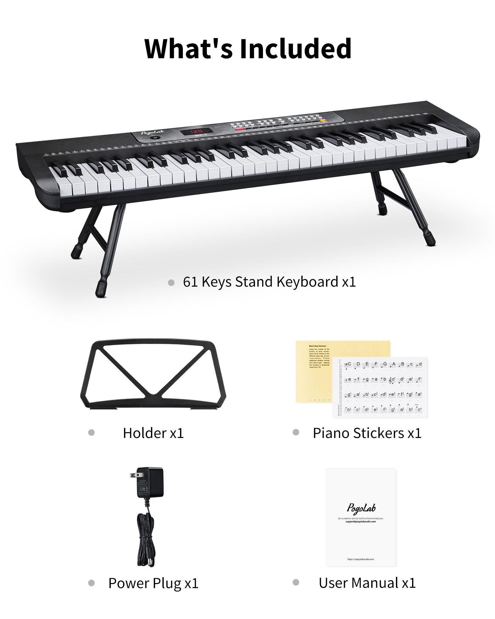 POGOLAB MK-4 61 Keys Compact Keyboard Piano