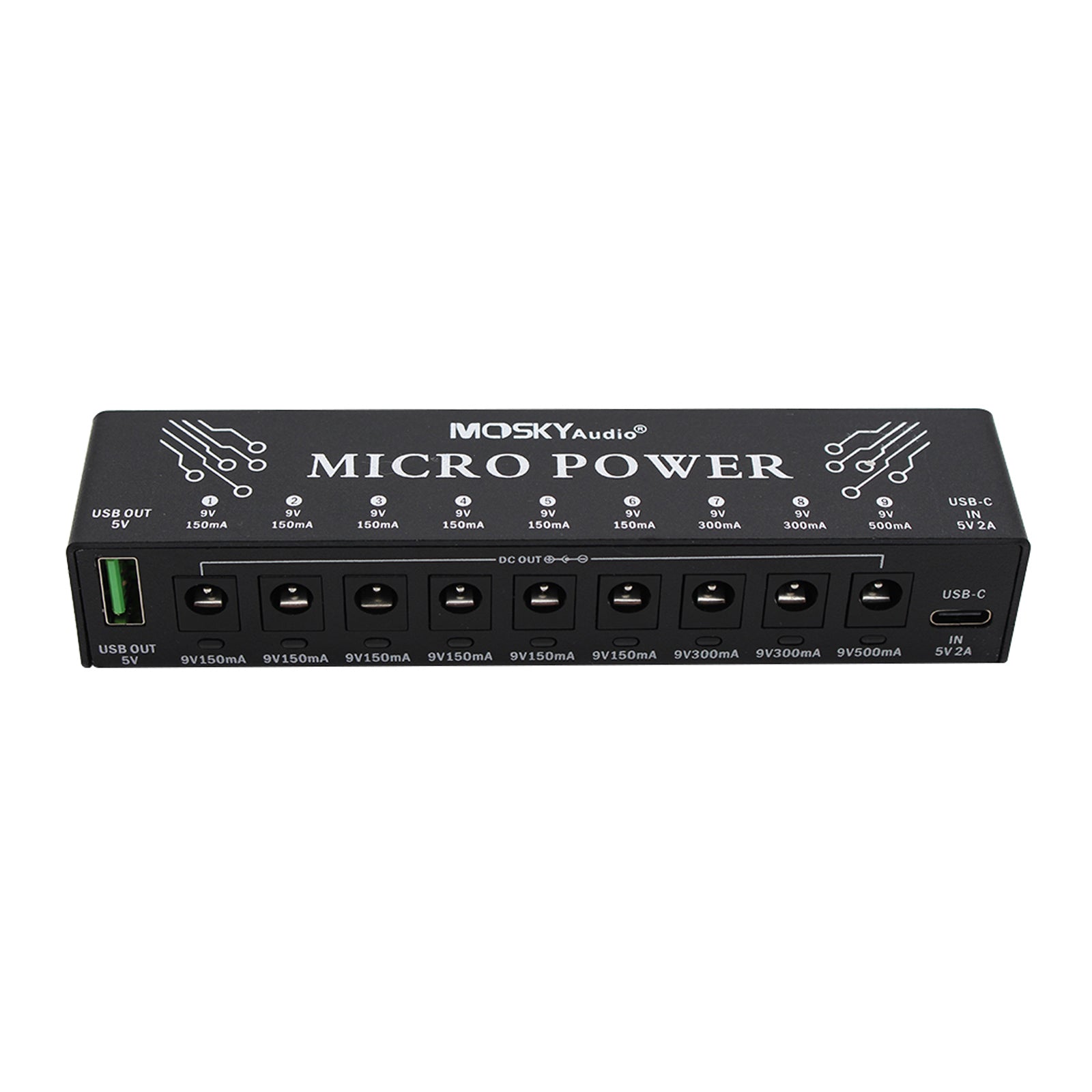 MOSKY MICRO POWER 9-Channel Guitar Pedal Power Supply