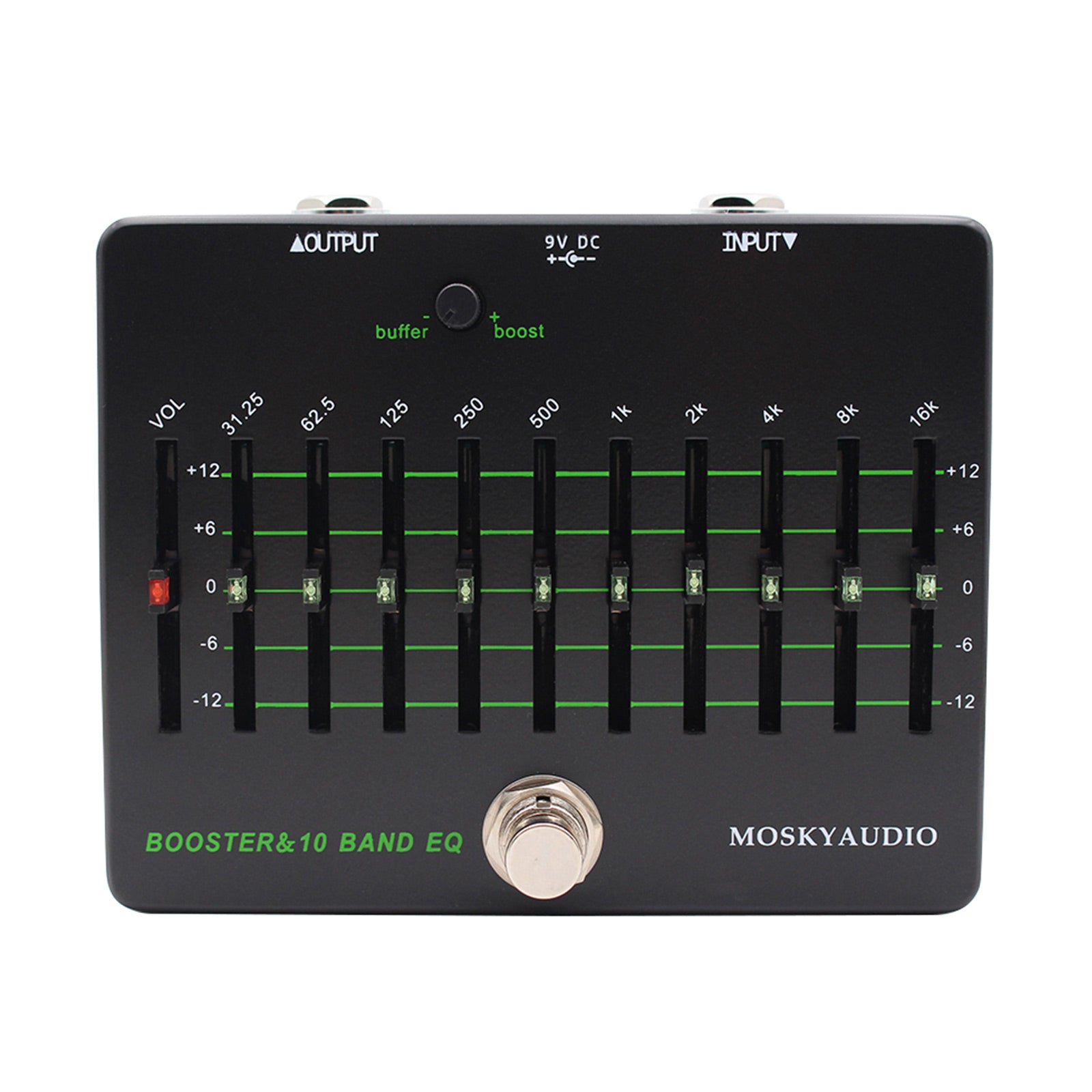 MOSKYAUDIO BOOSTER&10 BAND EQ Guitar Bass Professional Tuning Pedal