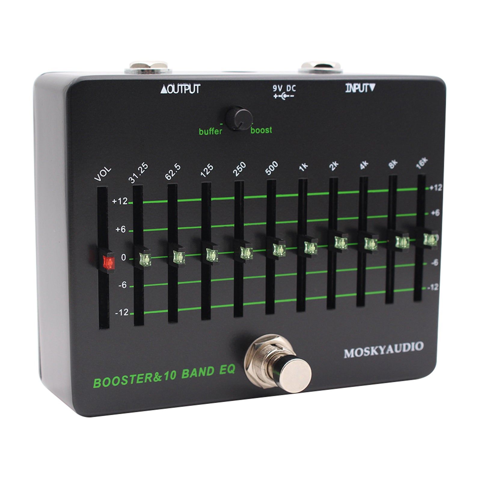 MOSKYAUDIO BOOSTER&10 BAND EQ Guitar Bass Professional Tuning Pedal