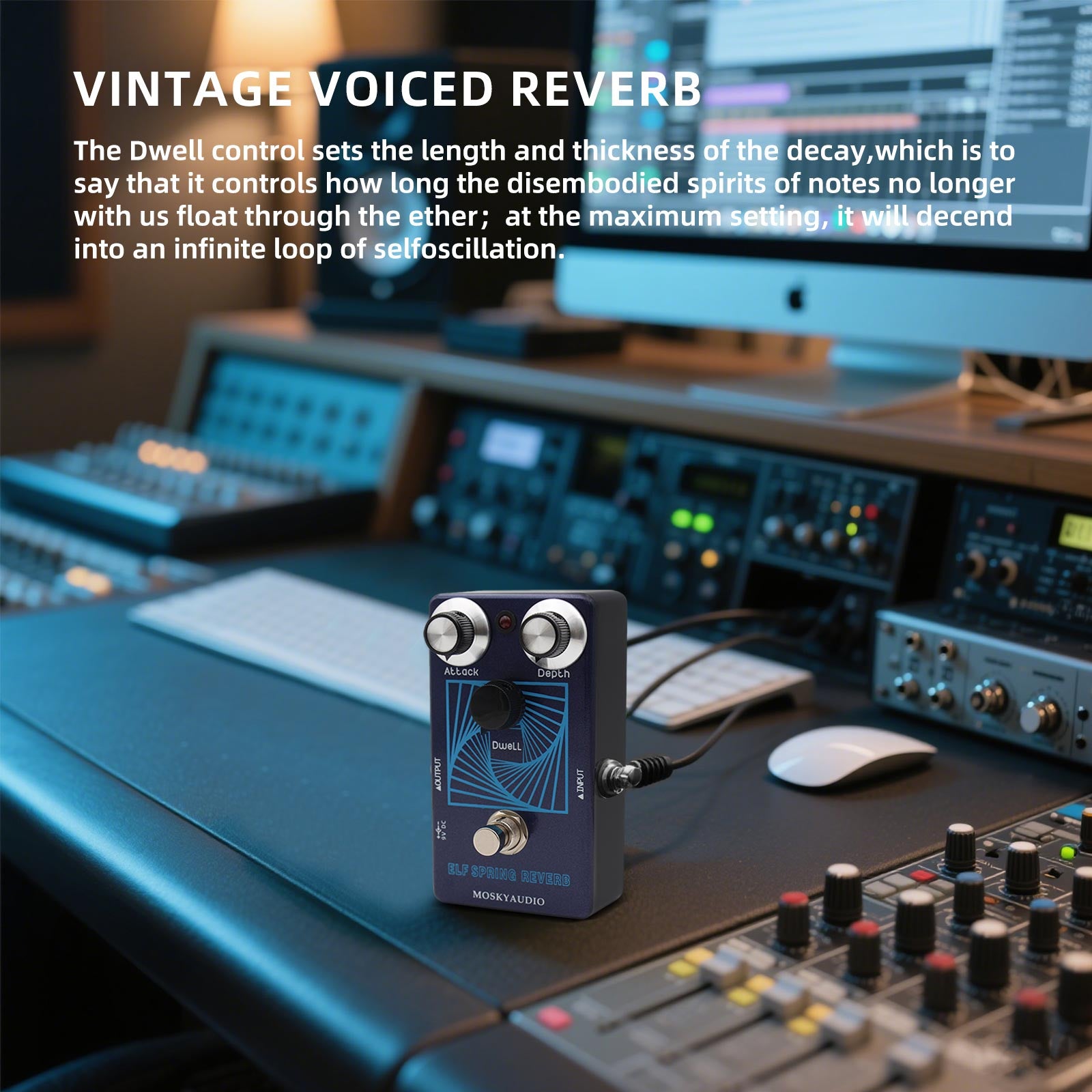 MOSKYAUDIO ELF SPRING REVERB Guitar Effect Pedal