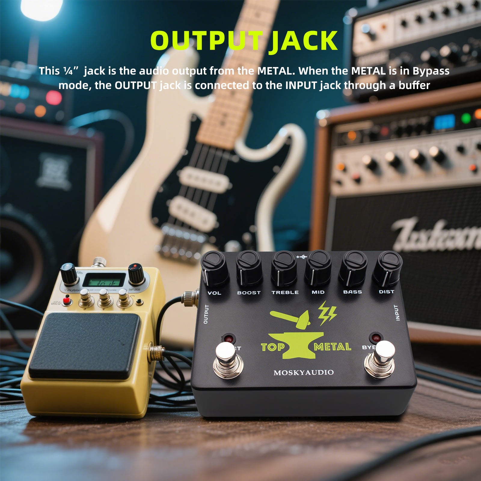 MOSKYAUDIO TOP METAL Muff Bass/Mid/Treble Mini Guitar Pedal