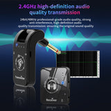 2.4G Wireless In-Ear Monitor System with Rechargeable Transmitter Receiver