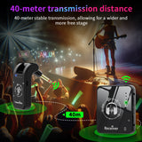2.4G Wireless In-Ear Monitor System with Rechargeable Transmitter Receiver