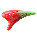 Starry Sky Ocarina 12 Hole -Alto C Ceramic Piccolo Musical Instrument