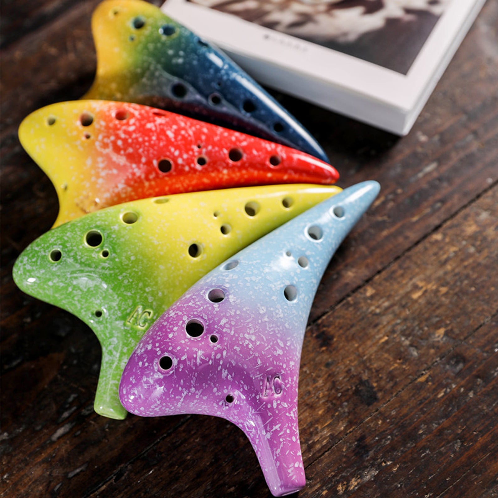Starry Sky Ocarina 12 Hole -Alto C Ceramic Piccolo Musical Instrument