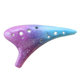 Starry Sky Ocarina 12 Hole -Alto C Ceramic Piccolo Musical Instrument