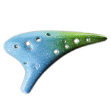 Starry Sky Ocarina 12 Hole -Alto C Ceramic Piccolo Musical Instrument