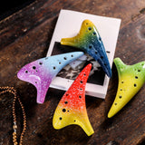 Starry Sky Ocarina 12 Hole -Alto C Ceramic Piccolo Musical Instrument