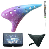 Starry Sky Ocarina 12 Hole -Alto C Ceramic Piccolo Musical Instrument