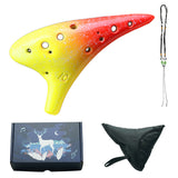 Starry Sky Ocarina 12 Hole -Alto C Ceramic Piccolo Musical Instrument