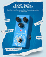 LEKATO LP-02 Looper Guitar Pedal Drum Machine