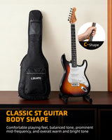 LEKATO ST-02 Electric Guitar Set 39 Inch SSS Pickups Guitar