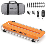 LEKATO PB-04S Guitar Pedal Board w/ Built-in Power Supply(16x7.2x4.4")