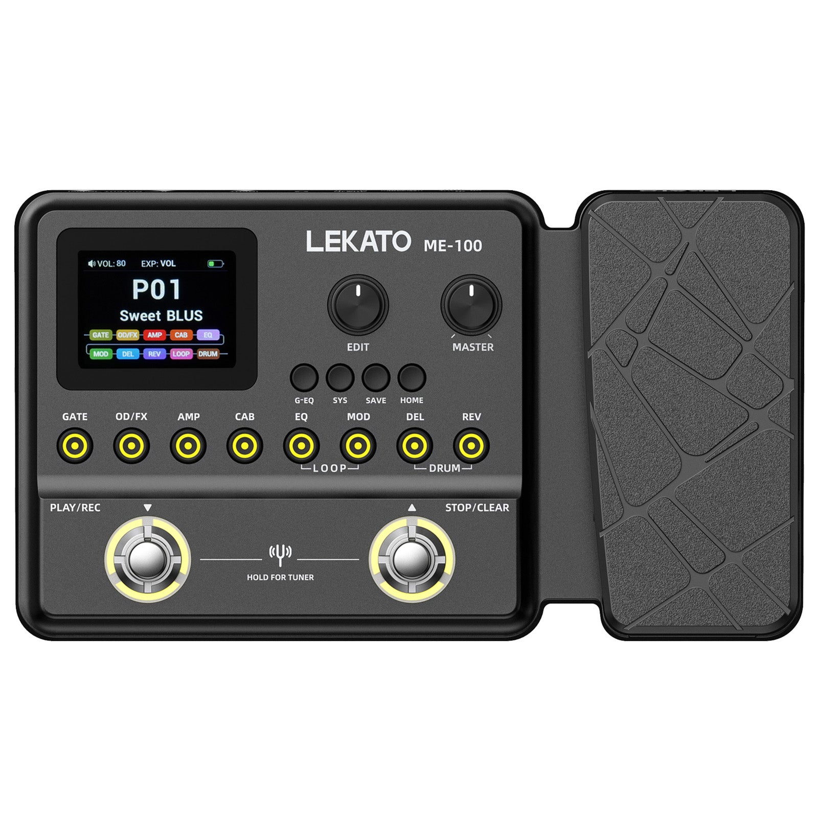 LEKATO ME-100 Guitar Multi Effects Pedal Sims NAM IR Loading OTG/ASIO Live Streaming Recording