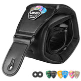 LEKATO LGS-20 Guitar Strap 3.5 Inch Wide EVA Thickened Padded PU Leather
