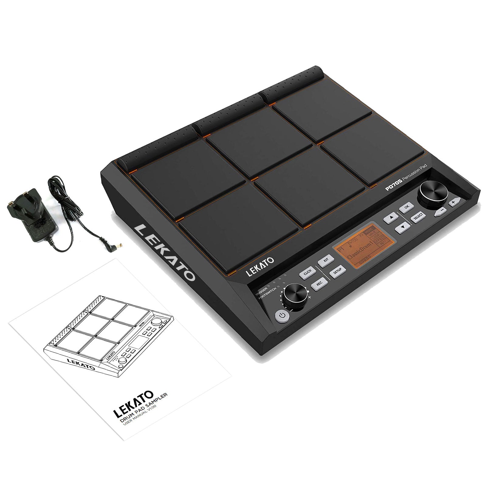 LEKATO PD705 Electric Percussion Pad Drum 9-Trigger Sample Multipad - LEKATO - Buy Musical Instruments, Pedals, Wireless, Drum, Pro Audio & More