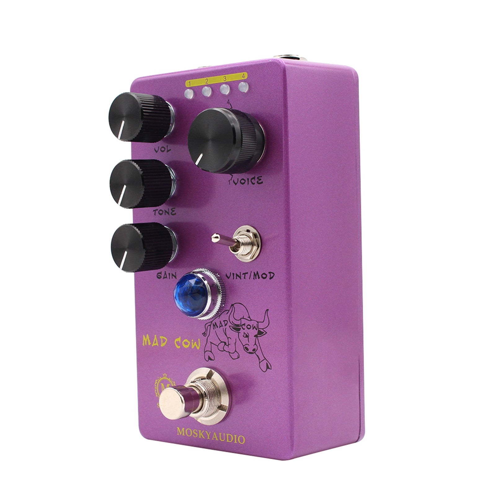 MOSKYaudio MAD COW Distortion Guitar Bass Effect Pedal