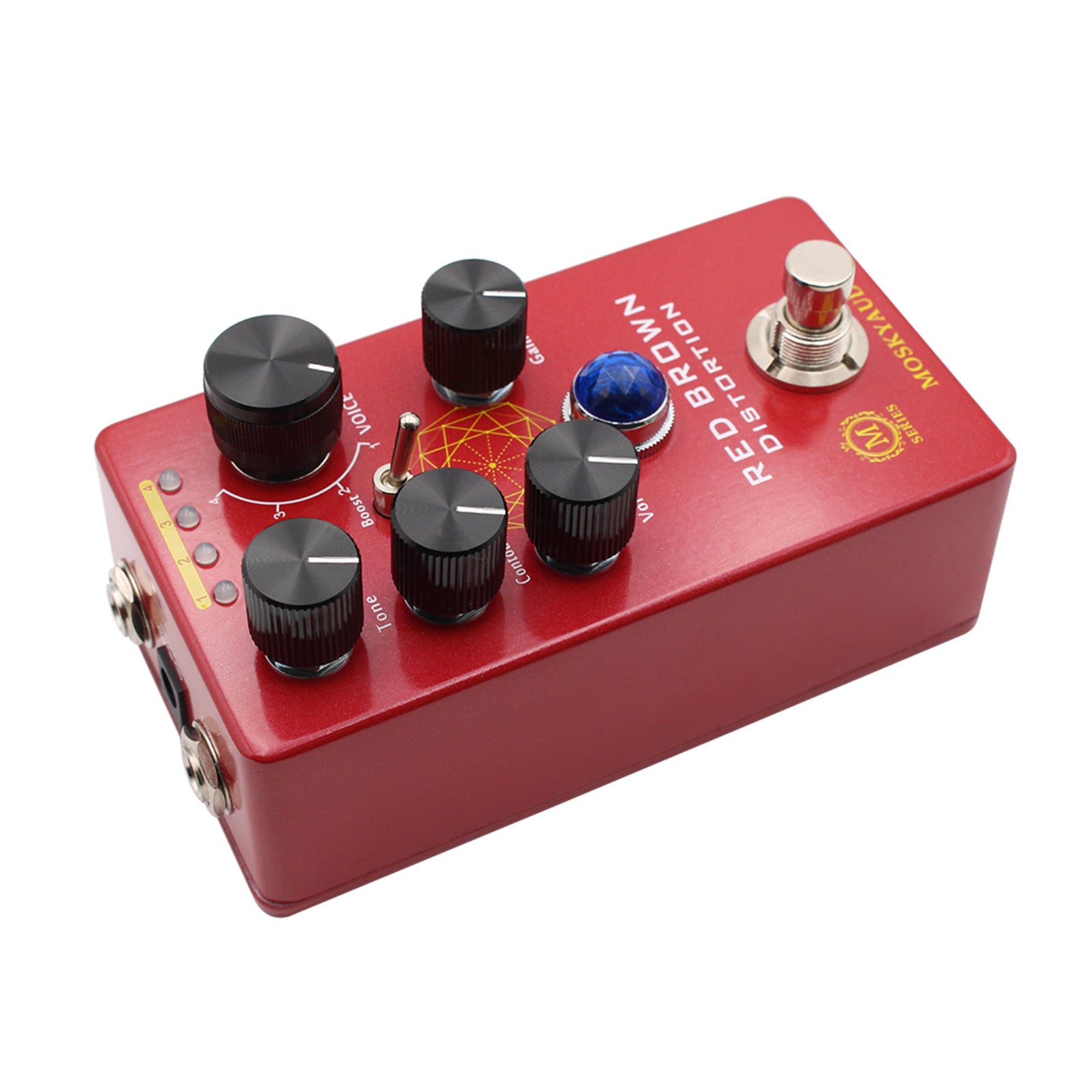 MOSKY Audio RED BROWN Distortion Guitar Bass Effect Pedal