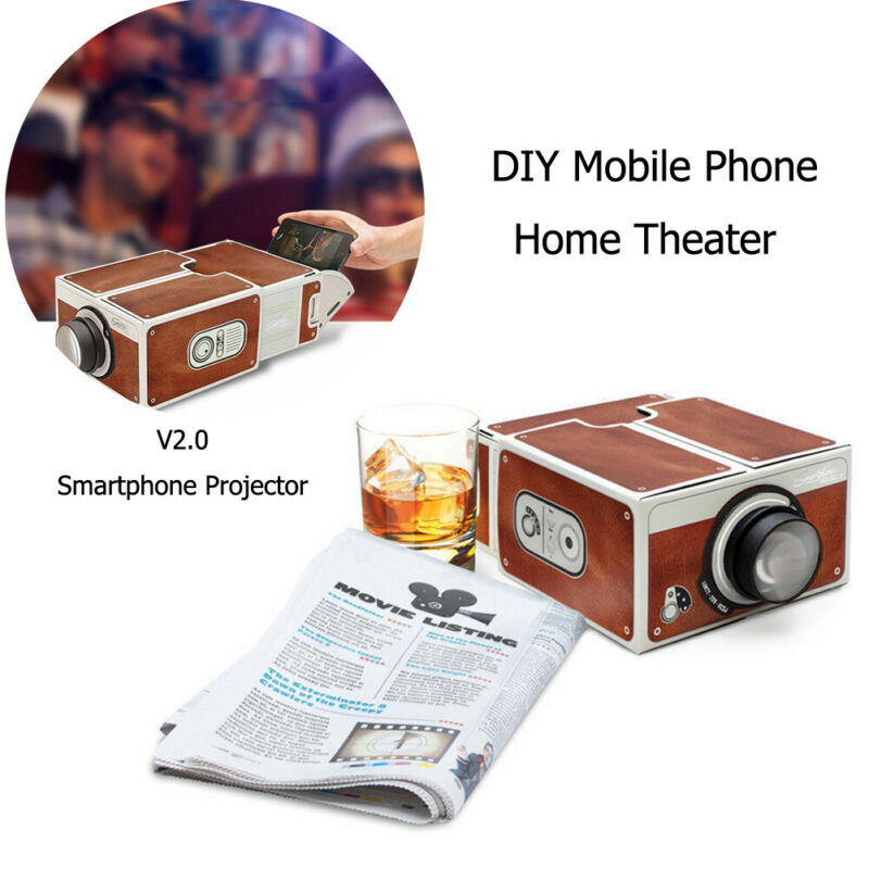 Smartphone Projektor DIY Handy Tragbarer Heimkino TV Bildschirm (Nur in Deutschland verfügbar)