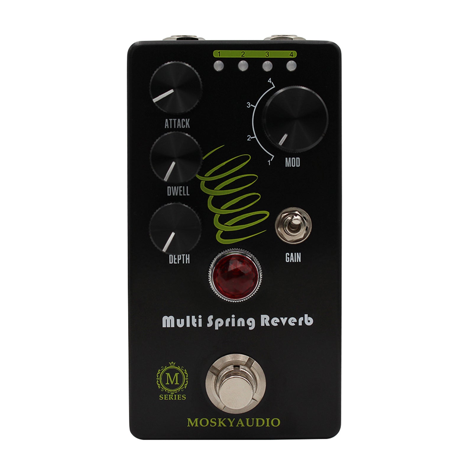 MOSKYAUDIO Multi Spring Reverb Guitar Bass Effect Pedal