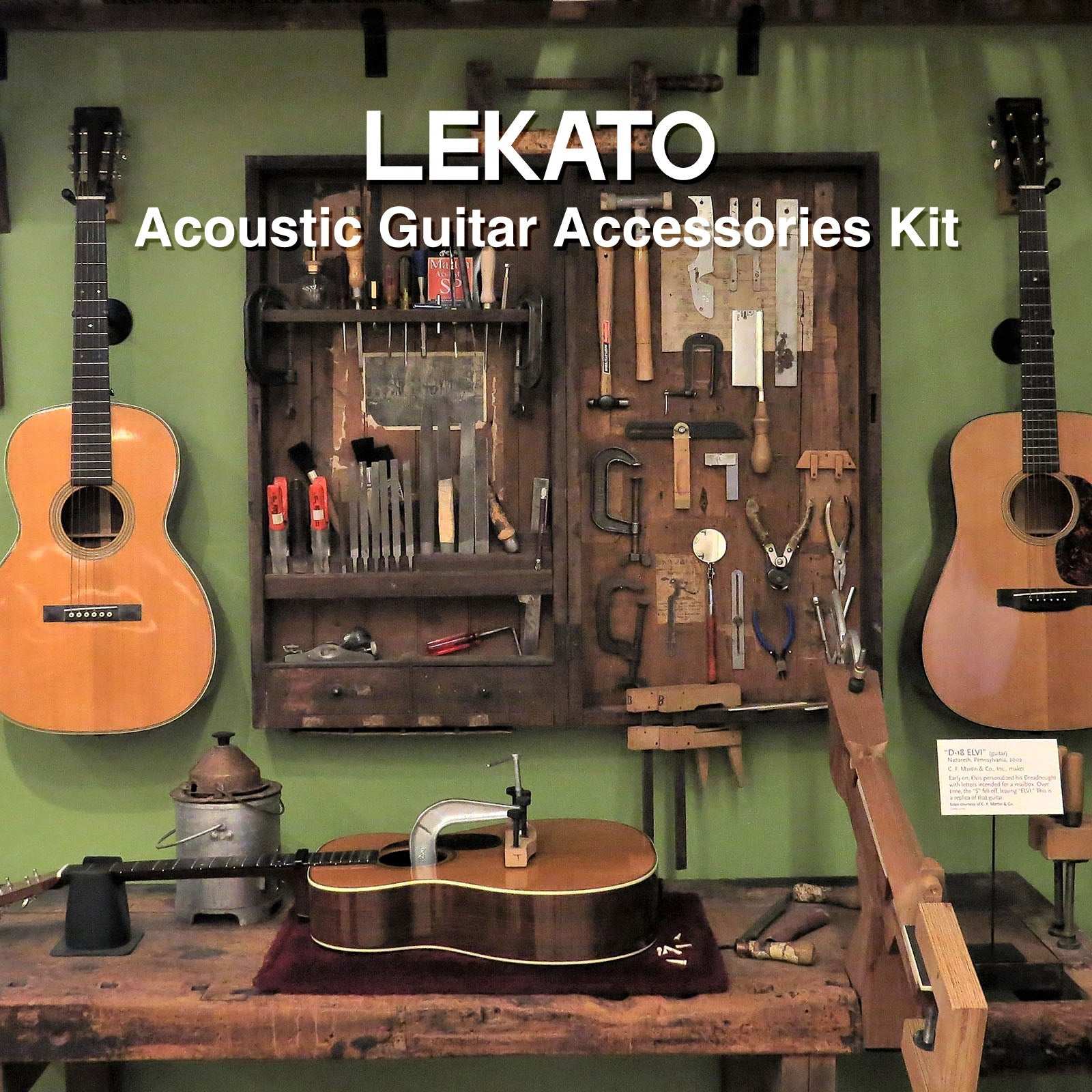 LEKATO 72Pcs Guitar Tool Kit Repair Maintenance