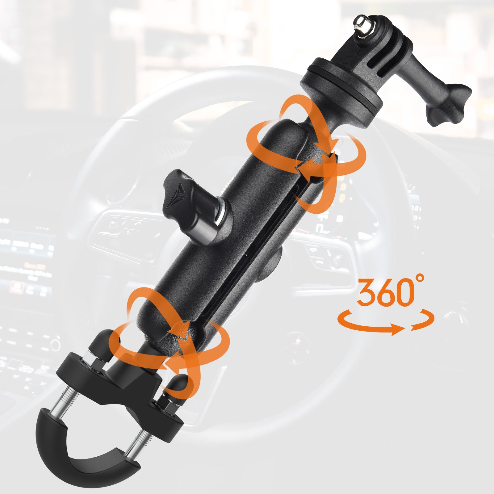 CAMOLO Kamerahalterung Motorrad Lenkerhalterung fürs Fahrrad Rückspiegel Fahrrad (Nur in Deutschland erhältlich)