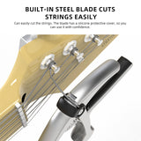 BD-02 5-in-1 Guitar Capo String Cutter Pin Puller Pick Holder Guitar Picks