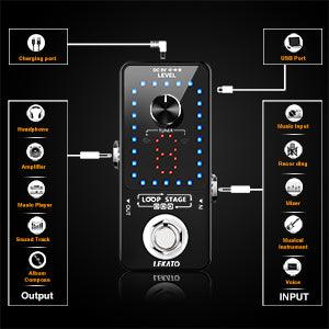 LEKATO Guitar Effect Pedal Looper 9 Loops 40 Mins - LEKATO - Buy Musical Instruments, Pedals, Wireless, Drum, Pro Audio & More