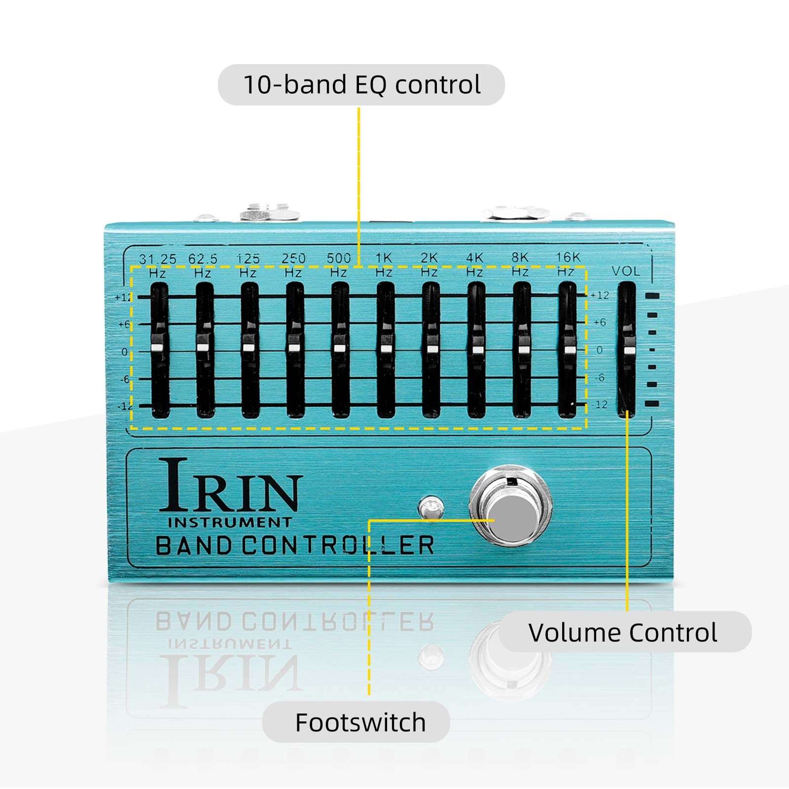 IRIN 10 Band EQ Effects Processor Volume Control Mini Guitar Effect Pedal