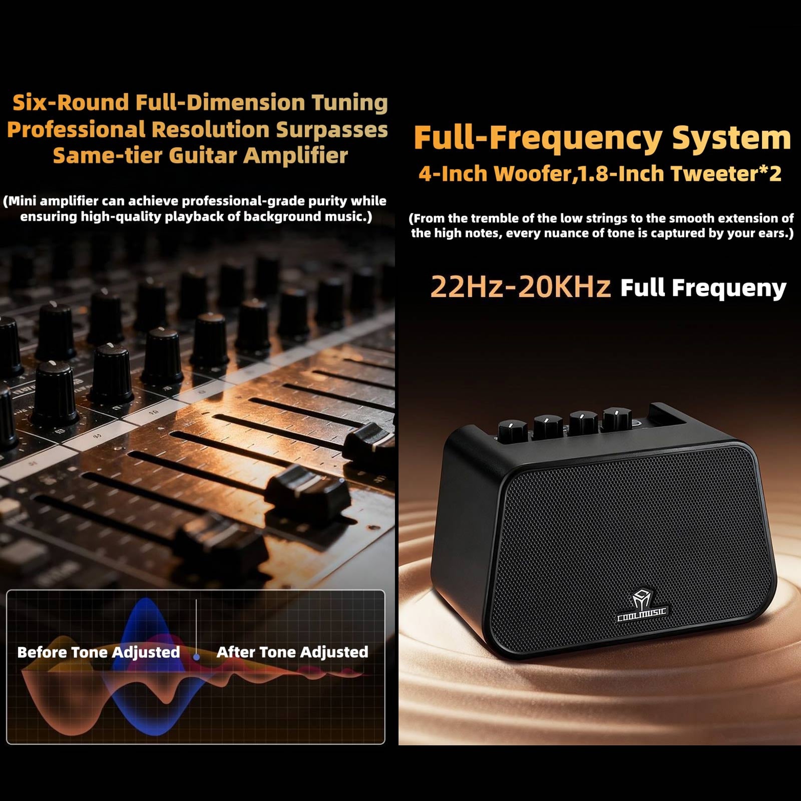 COOLMUSIC UNIQUE SE 10W Electric Guitar Amplifier