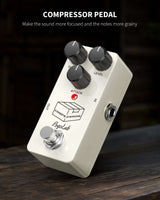 POGOLAB Compressor Guitar Effect Pedal Comp True Bypass LED Light Metal Shell - LEKATO-Best Music Gears And Pro Audio