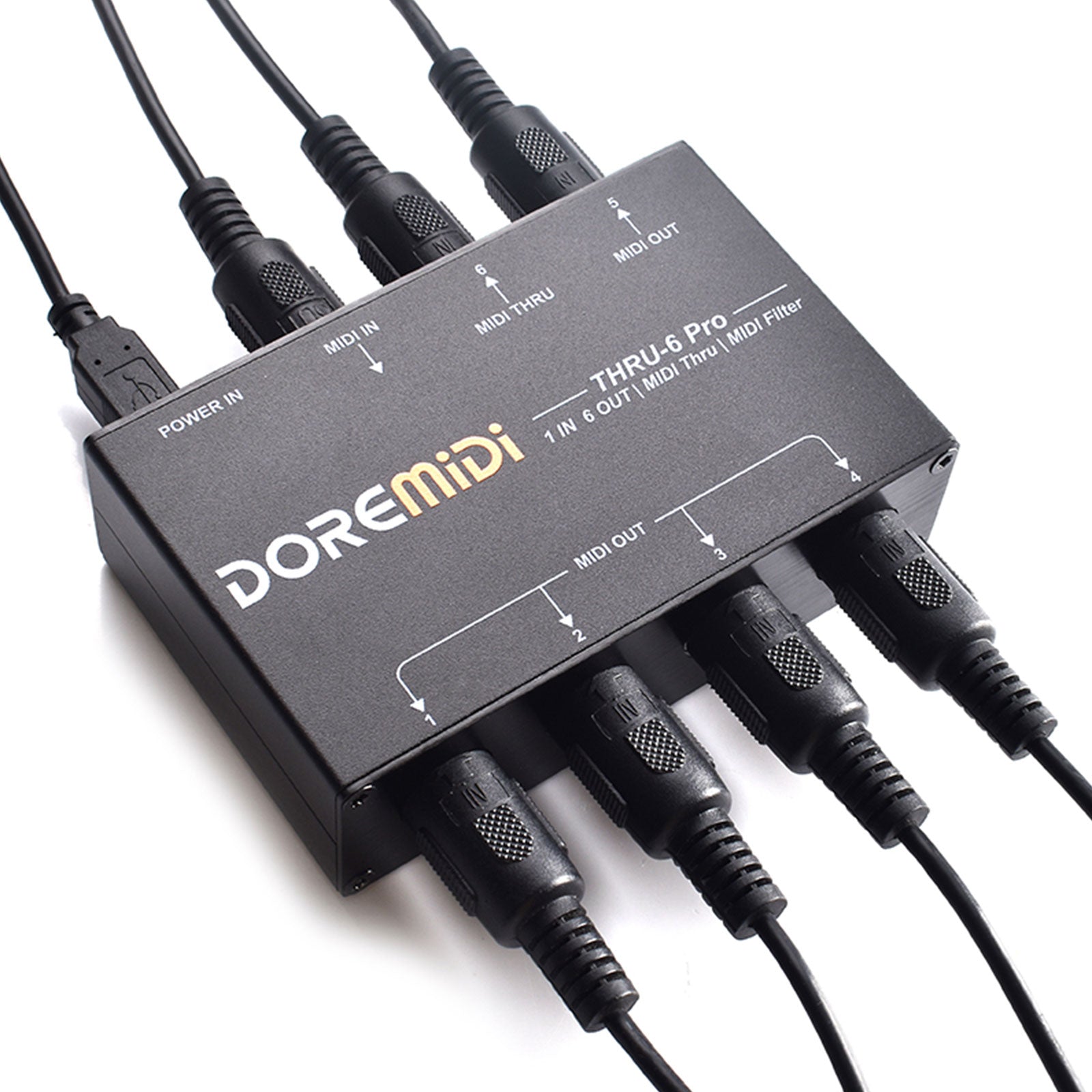 DOREMiDi MIDI THRU-6 Pro Box 1-In 6-Out Controller 6 Kanäle Spliter