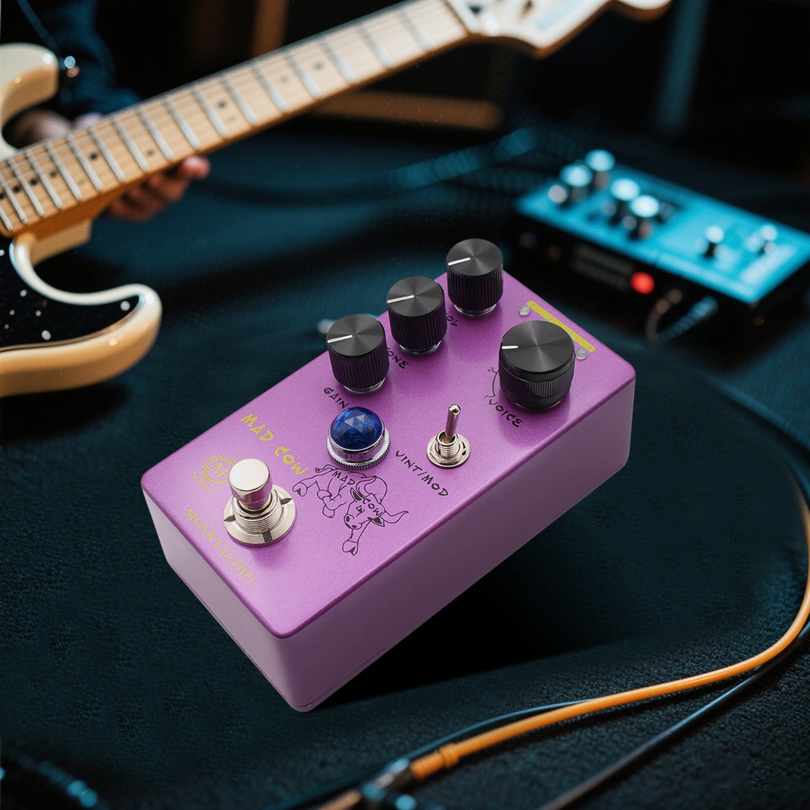 MOSKYaudio MAD COW Distortion Guitar Bass Effect Pedal