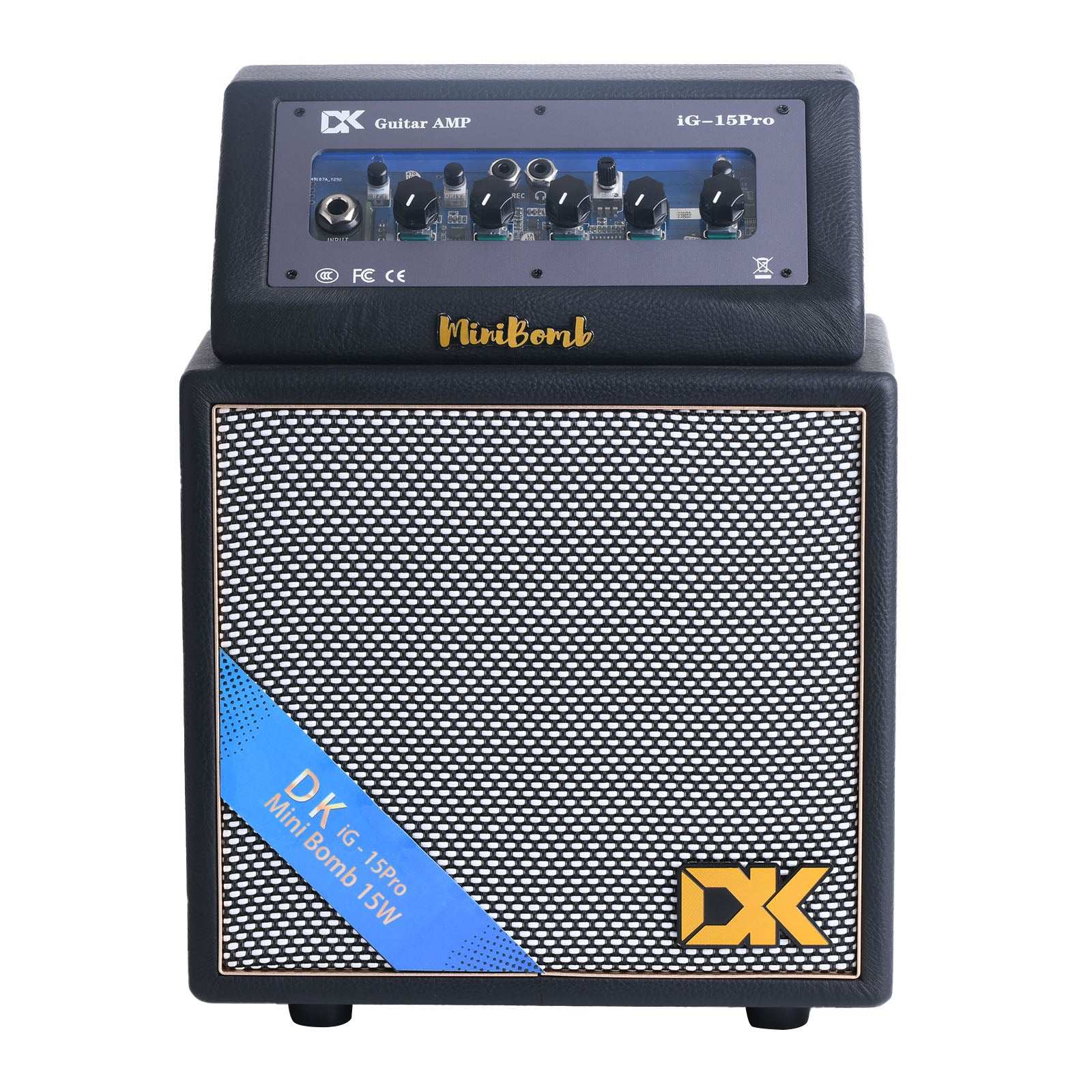 DK iG-15 PRO lectric Guitar Amp 15 Watts Rechargeable Distortion Delay Acoustic