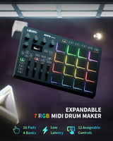 LEKATO EMP-16 MIDI-Controller-Pad Bluetooth Beat Maker Machine Drum Pad 