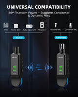 LEKATO MW-20 2.4G Wireless XLR Microphone Systems