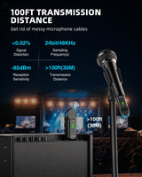 LEKATO MW-20 2.4G Wireless XLR Microphone Systems