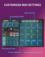 LEKATO EMP-16 MIDI-Controller-Pad Bluetooth Beat Maker Machine Drum Pad 