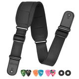 Adjustable 42-58" Bass Guitar Strap Belt w/ 3.3" Sponge Pad Decompression Padded - LEKATO-Best Music Gears And Pro Audio