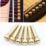 Set of 6pcs Brass Guitar Bridge Pins String Nail For Acoustic Guitar Accessories - LEKATO-Best Music Gears And Pro Audio